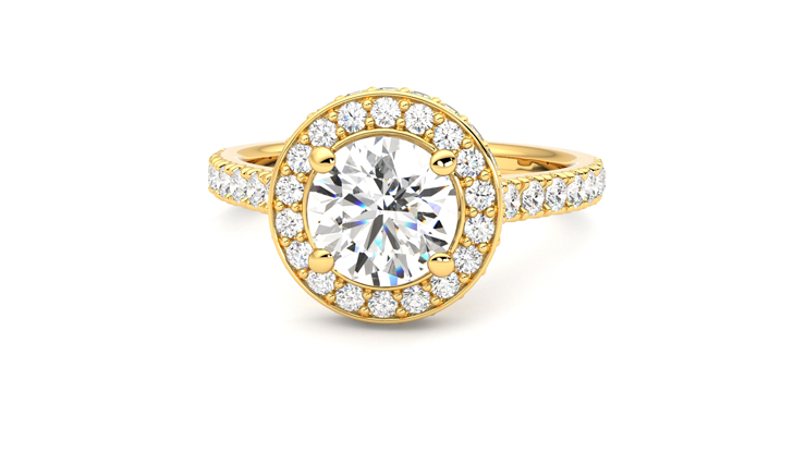 Taylor & Hart Elixir Round Engagement Ring 360 degree image 28