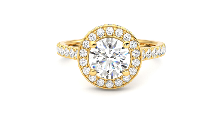 Taylor & Hart Elixir Round Engagement Ring 360 degree image 29
