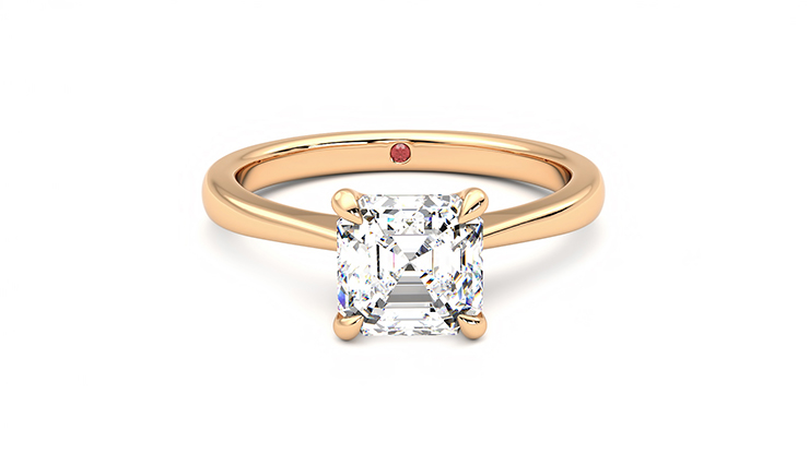 Taylor & Hart Elysium Asscher Engagement Ring 360 degree image 1