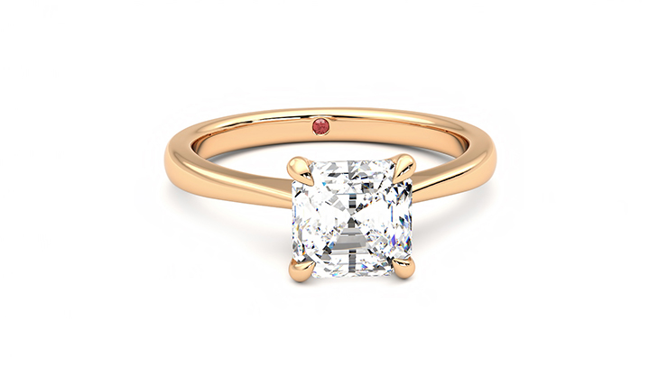 Taylor & Hart Elysium Asscher Engagement Ring 360 degree image 2