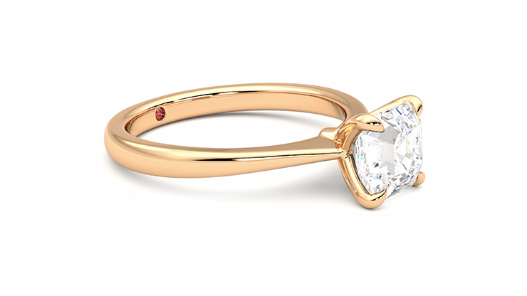 Taylor & Hart Elysium Asscher Engagement Ring 360 degree image 7