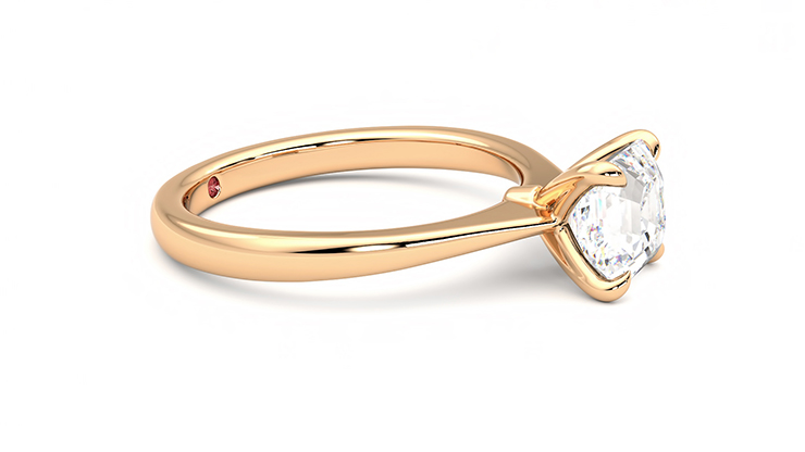 Taylor & Hart Elysium Asscher Engagement Ring 360 degree image 8