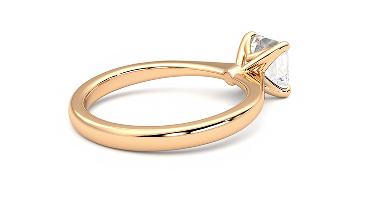 Taylor & Hart Elysium Asscher Engagement Ring 360 degree image 12