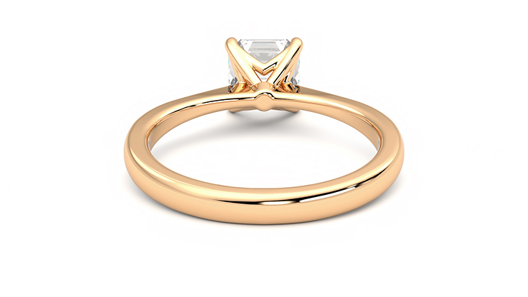 Taylor & Hart Elysium Asscher Engagement Ring 360 degree image 15