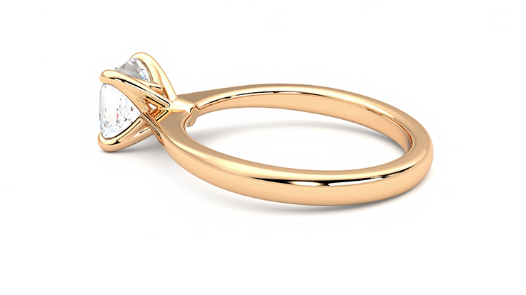 Taylor & Hart Elysium Asscher Engagement Ring 360 degree image 19