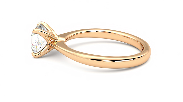 Taylor & Hart Elysium Asscher Engagement Ring 360 degree image 20