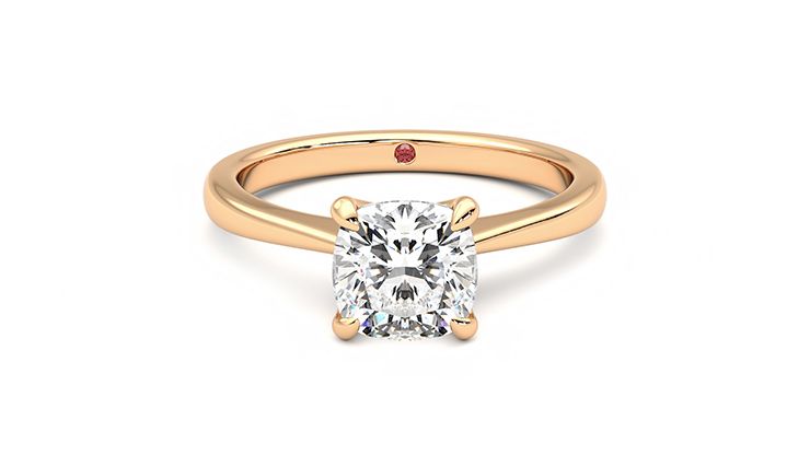 Taylor & Hart Elysium Cushion Engagement Ring 360 degree image 0