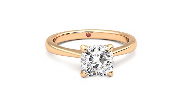 Taylor & Hart Elysium Cushion Engagement Ring 360 degree image 2