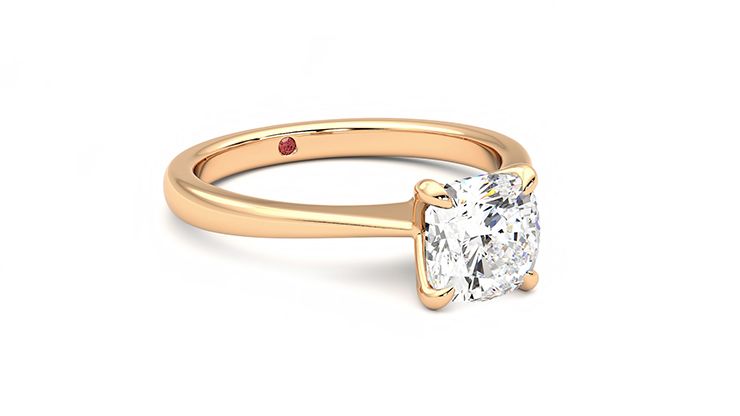 Taylor & Hart Elysium Cushion Engagement Ring 360 degree image 5