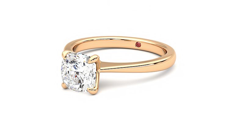 Taylor & Hart Elysium Cushion Engagement Ring 360 degree image 25