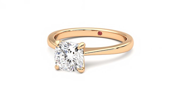 Taylor & Hart Elysium Cushion Engagement Ring 360 degree image 26