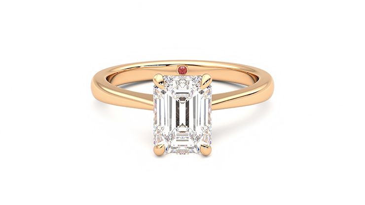Taylor & Hart Elysium Emerald Engagement Ring 360 degree image 0