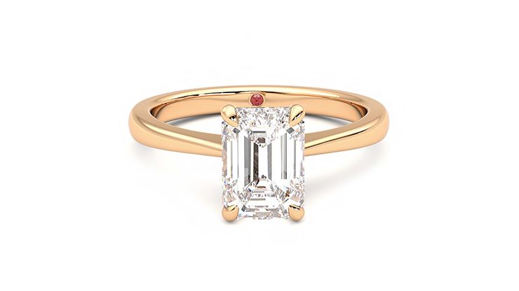 Taylor & Hart Elysium Emerald Engagement Ring 360 degree image 1