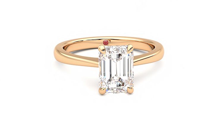 Taylor & Hart Elysium Emerald Engagement Ring 360 degree image 2