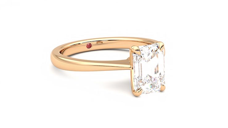 Taylor & Hart Elysium Emerald Engagement Ring 360 degree image 5