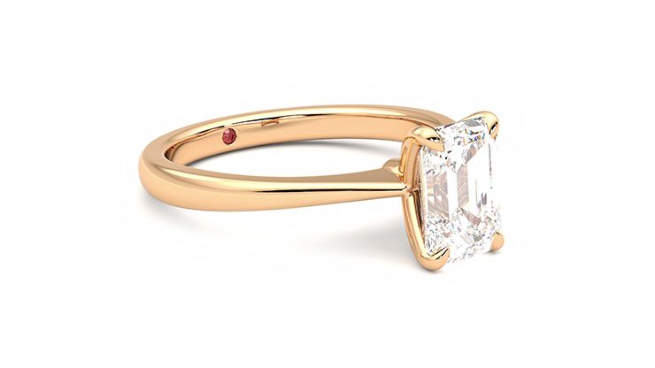 Taylor & Hart Elysium Emerald Engagement Ring 360 degree image 6