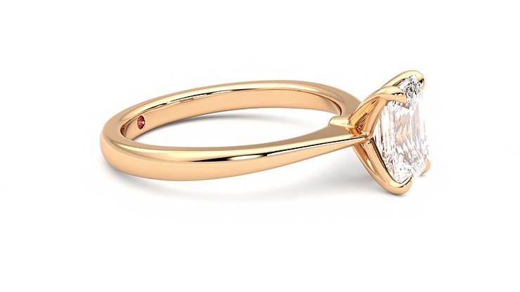 Taylor & Hart Elysium Emerald Engagement Ring 360 degree image 8