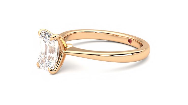 Taylor & Hart Elysium Emerald Engagement Ring 360 degree image 23