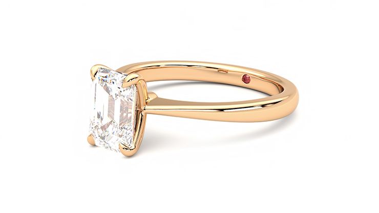 Taylor & Hart Elysium Emerald Engagement Ring 360 degree image 24