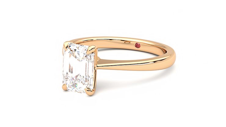 Taylor & Hart Elysium Emerald Engagement Ring 360 degree image 25