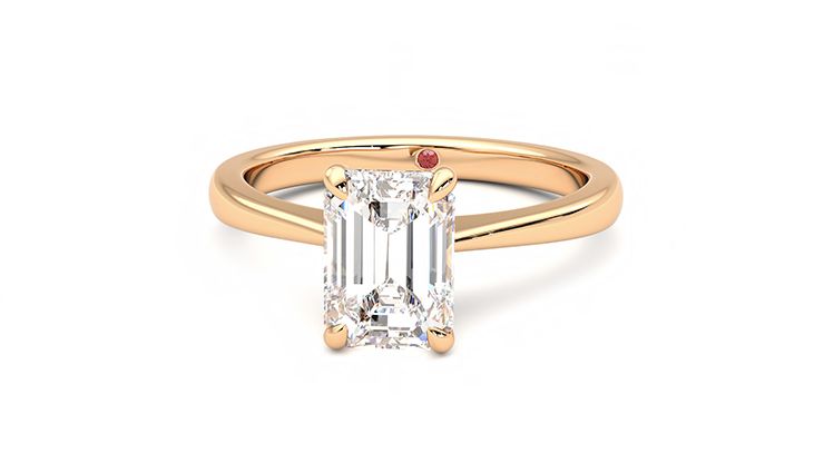 Taylor & Hart Elysium Emerald Engagement Ring 360 degree image 28