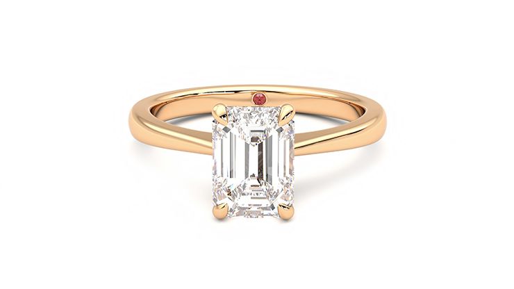 Taylor & Hart Elysium Emerald Engagement Ring 360 degree image 29