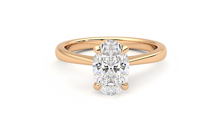 Taylor & Hart Elysium Oval Engagement Ring 360 degree image 0
