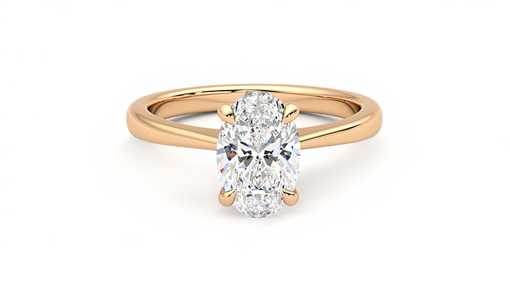 Taylor & Hart Elysium Oval Engagement Ring 360 degree image 1