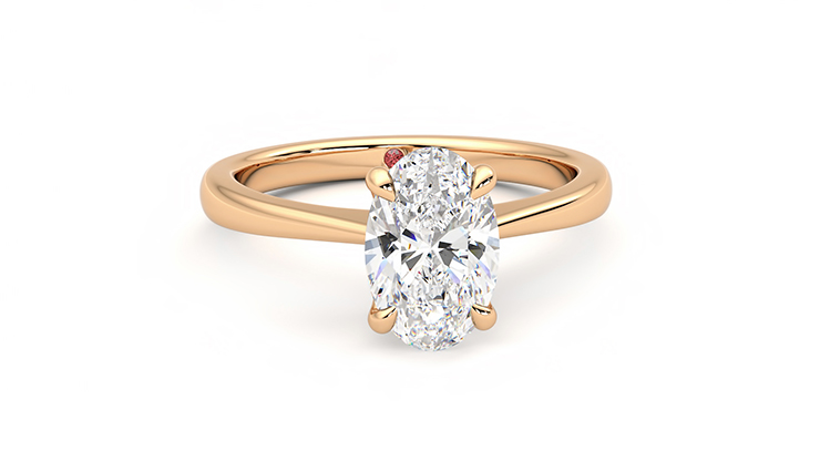 Taylor & Hart Elysium Oval Engagement Ring 360 degree image 2