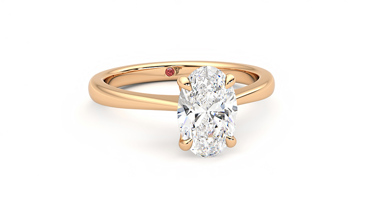 Taylor & Hart Elysium Oval Engagement Ring 360 degree image 3