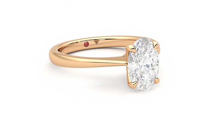 Taylor & Hart Elysium Oval Engagement Ring 360 degree image 5