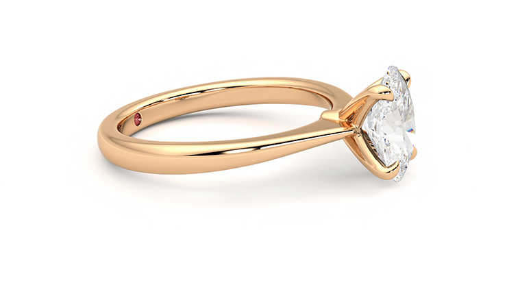 Taylor & Hart Elysium Oval Engagement Ring 360 degree image 8