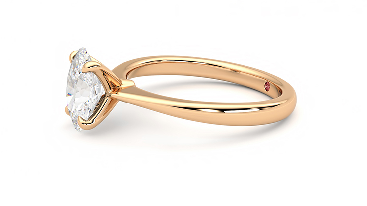 Taylor & Hart Elysium Oval Engagement Ring 360 degree image 22