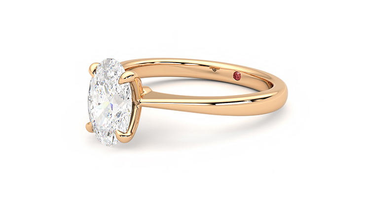 Taylor & Hart Elysium Oval Engagement Ring 360 degree image 24