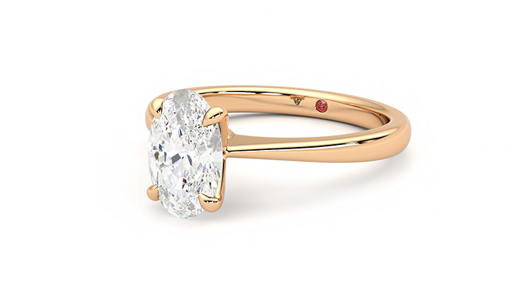 Taylor & Hart Elysium Oval Engagement Ring 360 degree image 25