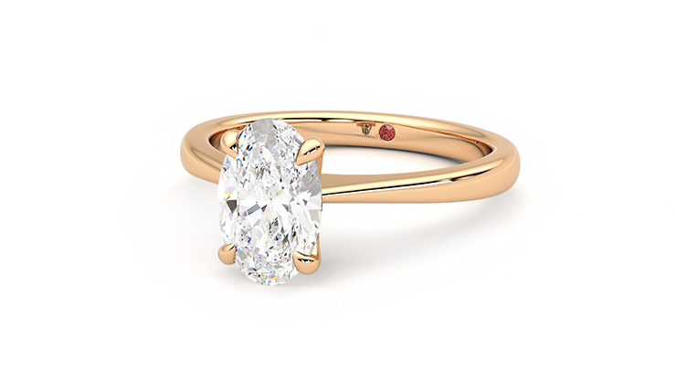 Taylor & Hart Elysium Oval Engagement Ring 360 degree image 26