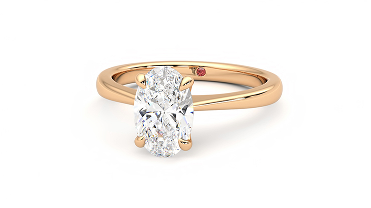 Taylor & Hart Elysium Oval Engagement Ring 360 degree image 27