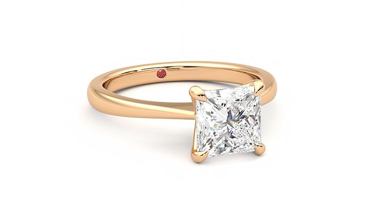 Taylor & Hart Elysium Princess Engagement Ring 360 degree image 3