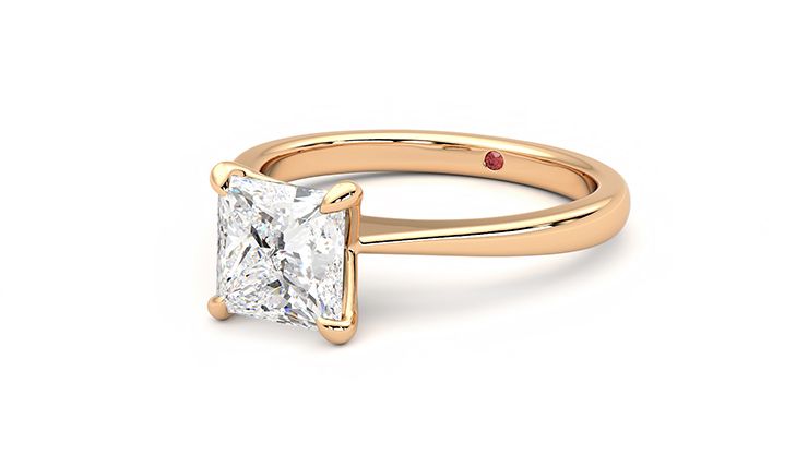 Taylor & Hart Elysium Princess Engagement Ring 360 degree image 24