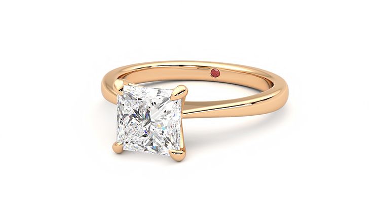 Taylor & Hart Elysium Princess Engagement Ring 360 degree image 25