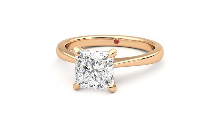 Taylor & Hart Elysium Princess Engagement Ring 360 degree image 26