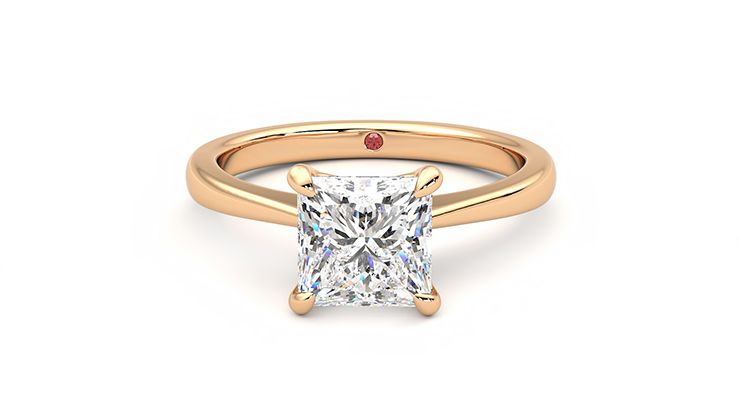 Taylor & Hart Elysium Princess Engagement Ring 360 degree image 28