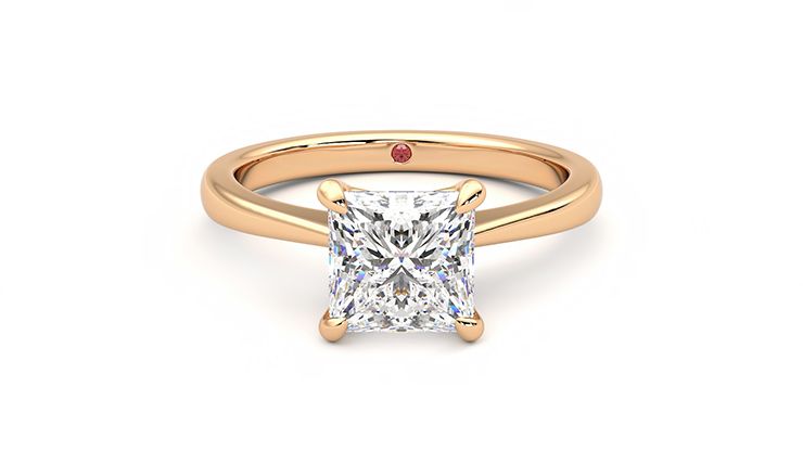 Taylor & Hart Elysium Princess Engagement Ring 360 degree image 29