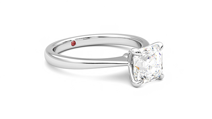 Taylor & Hart Elysium Asscher Engagement Ring 360 degree image 6