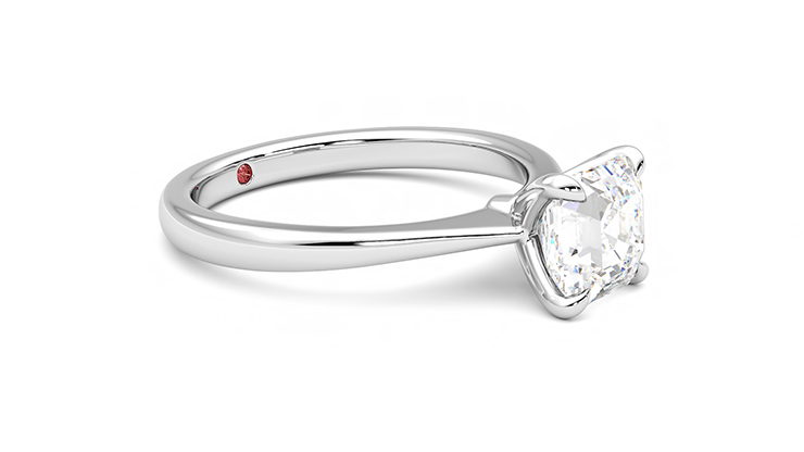 Taylor & Hart Elysium Asscher Engagement Ring 360 degree image 7
