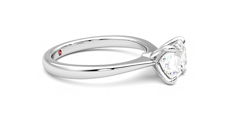 Taylor & Hart Elysium Asscher Engagement Ring 360 degree image 8