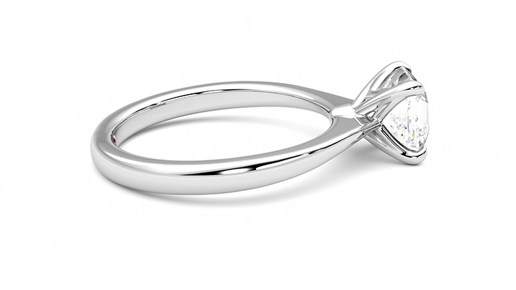 Taylor & Hart Elysium Asscher Engagement Ring 360 degree image 10