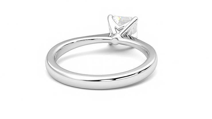 Taylor & Hart Elysium Asscher Engagement Ring 360 degree image 14