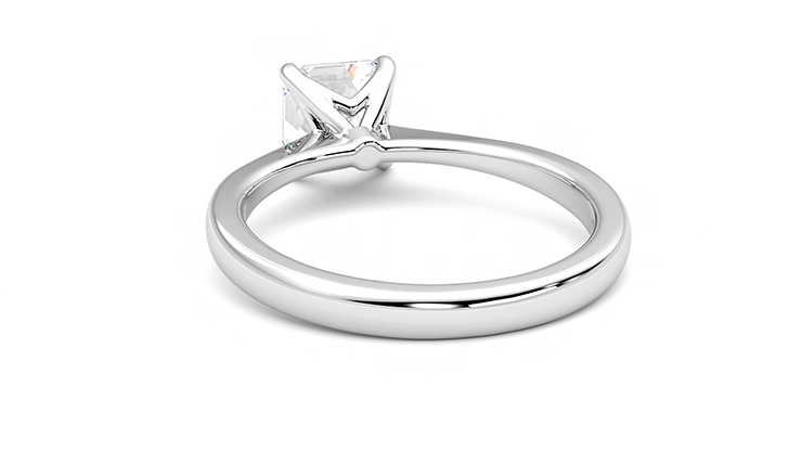 Taylor & Hart Elysium Asscher Engagement Ring 360 degree image 16
