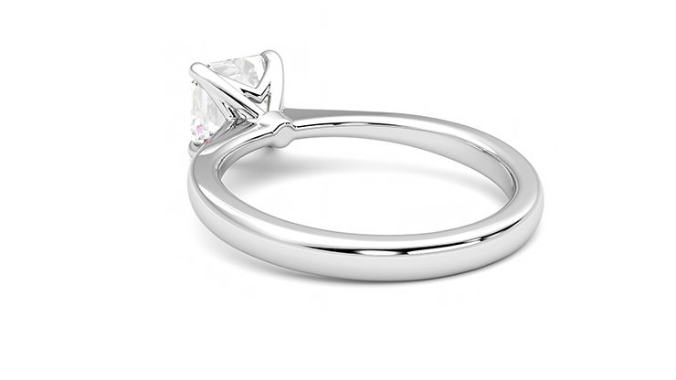 Taylor & Hart Elysium Asscher Engagement Ring 360 degree image 17